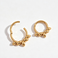Anneau de nez articulé en titane 16G ASTM F136 G23, bijou clicker segmenté