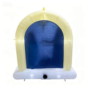Décoration de Noël gonflable de 6 pieds de haut, scène de la Sainte Famille illuminée avec étoile LED, pour jardin, extérieur - Product Image 3