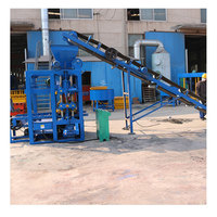 QTJ4-26 Machine manuelle de fabrication de briques Machine à blocs de ciment HF Ligne de production de blocs de pavés creux Idées commerciales en argile et sable