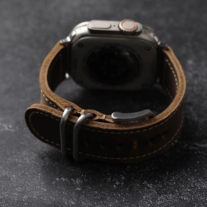 Correa de reloj inteligente de material de cuero genuino de alta calidad hecha a mano para correa de reloj de estilo Punk barato de <span class=keywords><strong>Apple</strong></span> - Product Image 3