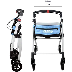 <span class=keywords><strong>Andador</strong></span> Compacto para Uso en Interiores y Exteriores, Andadores para Personas Mayores y Adultos con Bandeja, Blanco y Azul, <span class=keywords><strong>KMINA</strong></span> K10010 - Product Image 2