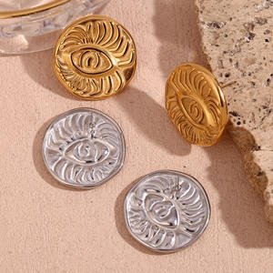 Waterproof New Fashion Stainless Steel Pineapple Striped Gold Plated Drop Earrings Trendy Geometric <strong>Women</strong> <strong>Unusual</strong> Jewelry - Product Image 4