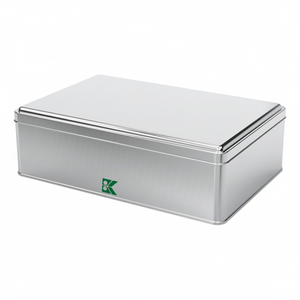 Caja Rectangular de Hojalata Kontensan L393 de 3 Litros para Baklava y Sorbete, Dulces de Turquía, 256 x 168 x 71 mm, con Tapa Deslizante - Product Image 2