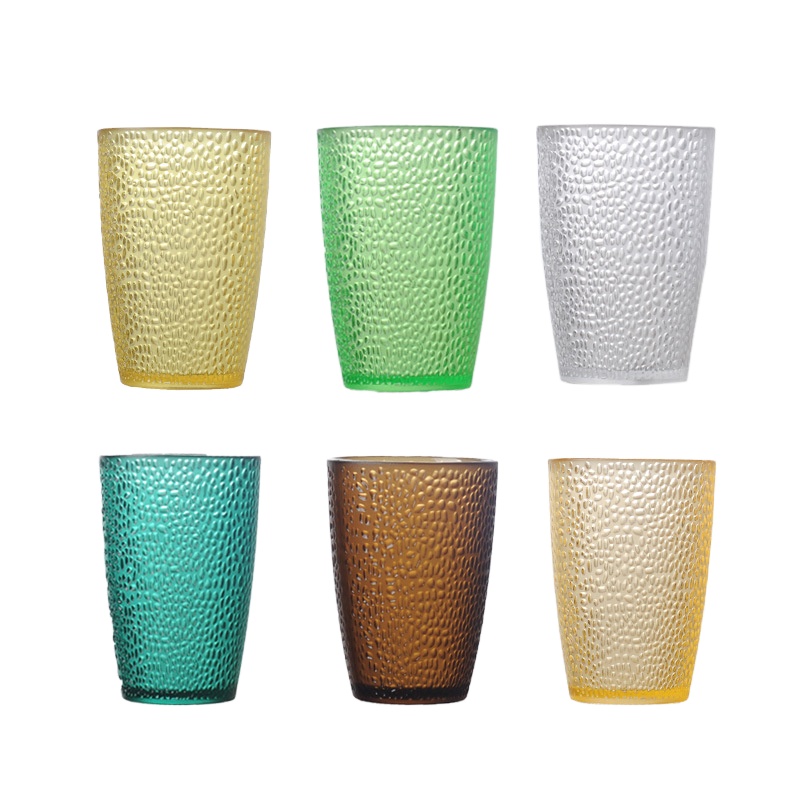 Tasse à eau ronde colorée en plastique, 1 pièce, gobelet à usage unique, en acrylique résistant aux hautes températures, pour boisson, vin