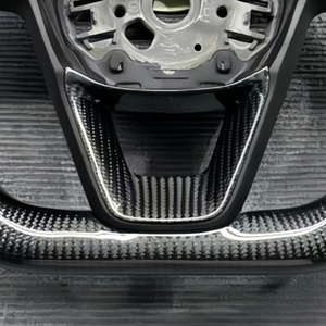 Volante de Fibra de Carbono para SEAT <span class=keywords><strong>Cupra</strong></span> Leon, <span class=keywords><strong>Cupra</strong></span> Formentor, <span class=keywords><strong>Cupra</strong></span> Ateca, <span class=keywords><strong>Cupra</strong></span> Born, Parte Superior Plana, Piezas de Modificación para Carreras - Product Image 5