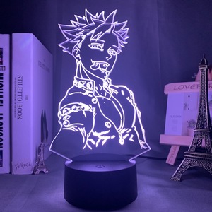 Lampada Notturna LED in Acrilico con Sette Motivi, Luce Colorata Variabile, Alimentazione USB, Doppio Uso, Istruzioni in Inglese - Product Image 2