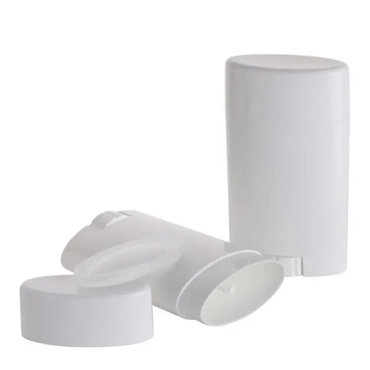 Fabrika sıcak OEM özel boş 15g 50g 75g beyaz plastik çubuk deodorant tı konteyner ambalaj