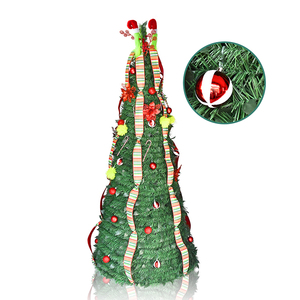 Árbol de Navidad Artificial <span class=keywords><strong>Decorado</strong></span> de 180 cm <span class=keywords><strong>con</strong></span> Adornos de Listón Preiluminado, Decoración Navideña para el Hogar - Product Image 2