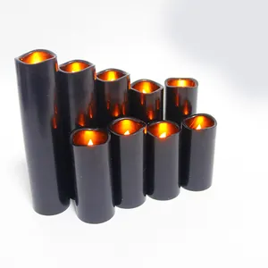 Eco-friendly 3d real flame 4 color decorative LED wax light candle set