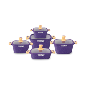 Ucclife nhà bếp nồi đặt 10 cái vuông không dính <span class=keywords><strong>Cookware</strong></span> <span class=keywords><strong>Set</strong></span> - Product Image 2