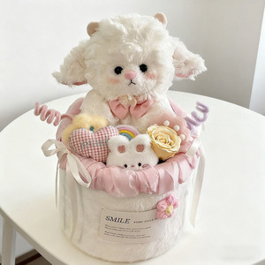 Bonito Ramo de Flores de Jabón Hechas a Mano con Muñeca de Oveja, Regalo de Cumpleaños para Novia, <span class=keywords><strong>Mejor</strong></span> Amiga, Navidad - Product Image 2