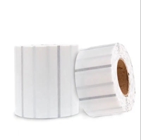Rouleau d'étiquette transparente de logo personnalisé de haute qualité 60mm * 40mm PET clair autocollant étanche vinyle étiquettes thermiques transparentes