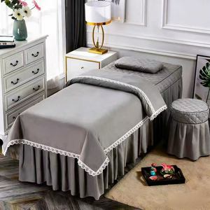 Juego de cuatro fundas para camilla de belleza, color liso, esencial para salón profesional, kit de fundas sencillas para camilla de masaje y lavado de cabello - Product Image 5