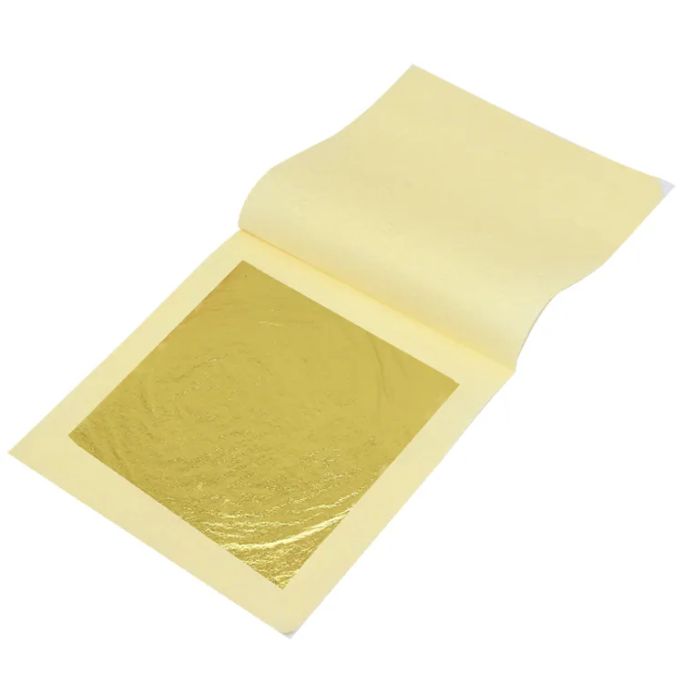 24 k lamina d'oro foglia viso 99.99% oro reale foglio scultura per ornamenti SPA viso antirughe 8*8 cm foglia oro puro