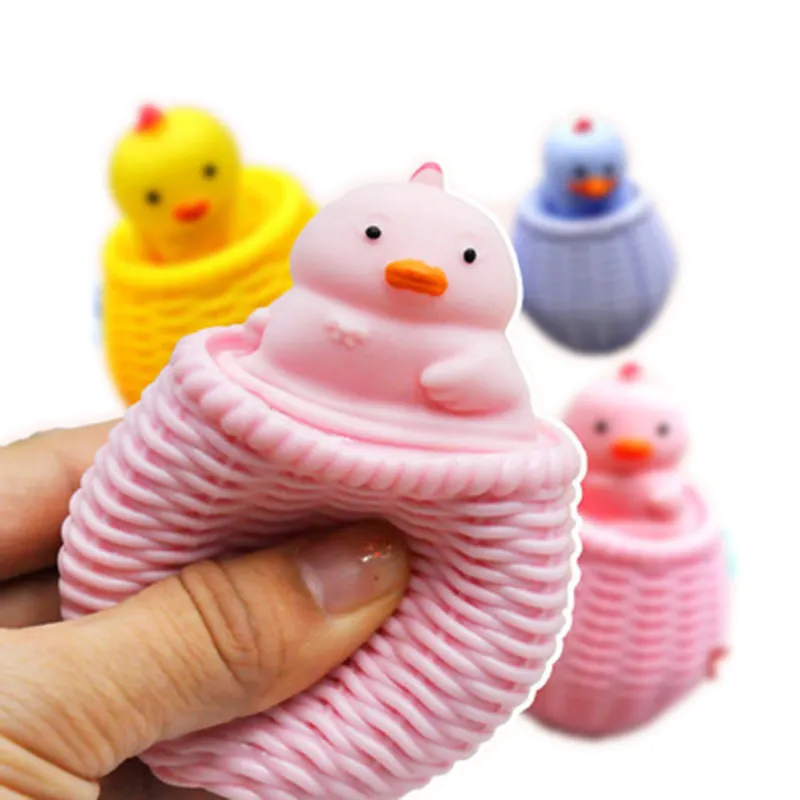 Decompression Sensory Squishes Toy Fidget Toys Squishy Chick Chicken Cup Squeeze Toys for Adults Stress Anxiety