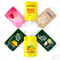 Pochettes souples personnalisées en aluminium laminé PE de qualité alimentaire, thermoscellables, anti-fuite et recyclables, avec bec verseur, pour jus, sodas et boissons énergisantes – Vente en gros
