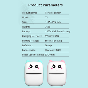 Mignon Mini TAB Téléphone <span class=keywords><strong>Photo</strong></span> Étudiant Erreur Enfants Jouet Poche Thermique Sans Encre Noir et Blanc 57mm Rouleau Papier <span class=keywords><strong>Imprimante</strong></span> - Product Image 6