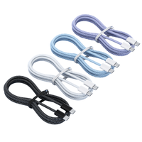Cargador de Teléfono Móvil de Venta Directa de Fábrica OEM, Cable de Datos USB Tipo C a Tipo C con Trenzado de Nailon, Carga Rápida de 60w, Venta al Por Mayor