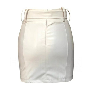 2025 Article Nouvelle jupe en cuir PU décontractée pour filles à la mode avec taille naturelle à texture douce - Product Image 3