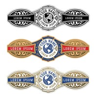 Étiquette adhésive personnalisée pour cigares, écologique, imperméable, avec logo en relief doré, découpée sur mesure