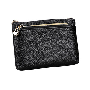 Portefeuille compact mini pour femmes <span class=keywords><strong>en</strong></span> cuir véritable, fermeture éclair lisse, intérieur <span class=keywords><strong>en</strong></span> polyester doux, idéal pour les étudiants et les adolescents - Product Image 2