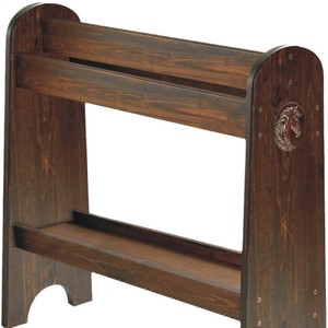 Support de rangement transfrontalier en bois pour selles, support de rangement pour selles de style western, support de rangement en bois massif pour selles de cheval, support de rangement intérieur en bois pour l'équitation - Product Image 1