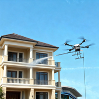 Dron de Limpieza de Alta Presión D15R, Drones para Limpieza de Edificios, Dron Comercial para Limpieza de Paneles Solares y Ventanas