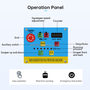 Machine de tampographie semi-automatisée à prix de gros bon marché Imprimante de tampographie à gobelet d'encre 2 couleurs avec composants d'engrenage de moteur à noyau - Product Image 2