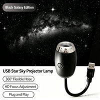 Projecteur d'étoiles LED moderne mini nébuleuse édition Galaxy noir USB 360° °   Ajustable