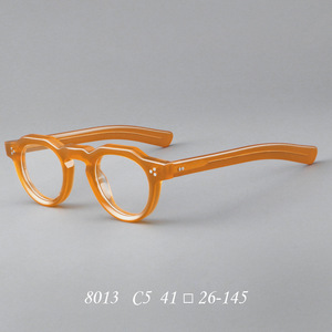 Montatura per <span class=keywords><strong>Occhiali</strong></span> Vintage Rotonda in Acetato 8013, <span class=keywords><strong>Occhiali</strong></span> da Vista <span class=keywords><strong>Trasparenti</strong></span> con Rivetti alla Moda per <span class=keywords><strong>Donna</strong></span> e Uomo, <span class=keywords><strong>Occhiali</strong></span> da Prescrizione Trendy - Product Image 5