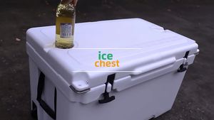 PoeticExist Portable 75L/115L Modern Multi-Functional Cooler <b>Box</b> Wheels for Outdoor <b>Camping</b> Fishing Beverage Chilling for Food - Product Image 5