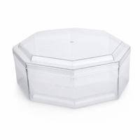 Boîte d'emballage alimentaire octogonale transparente personnalisée en plastique pour biscuits, bonbons, suppléments de ginseng américain, conteneur de présentation cadeau