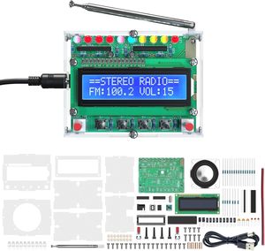 ชุดบัดกรีแบบทำมือวิทยุ FM 87 - 108MHz, แฟลช LED, สำหรับการปฏิบัติและลำต้น, ของขวัญที่ยอดเยี่ยม - Product Image 2
