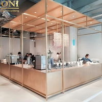 ONI Mobilier moderne pour les salons de thé et de café Aménagement d'intérieur avec kiosque de présentation de cosmétiques et d'aliments
