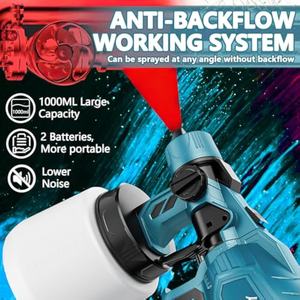 <span class=keywords><strong>Pistolet</strong></span> pulvérisateur de <span class=keywords><strong>peinture</strong></span> sans fil à batterie, réservoir de 1000 ml, pour murs, plafonds, abris de jardin, meubles - Product Image 4