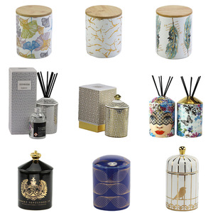 Pot en céramique blanc <span class=keywords><strong>de</strong></span> luxe, décoration <span class=keywords><strong>de</strong></span> maison, bricolage, ensemble cadeau <span class=keywords><strong>de</strong></span> <span class=keywords><strong>bougie</strong></span> parfumée, <span class=keywords><strong>citronnelle</strong></span>, bougies <span class=keywords><strong>de</strong></span> soja, étiquette privée personnalisée - Product Image 5