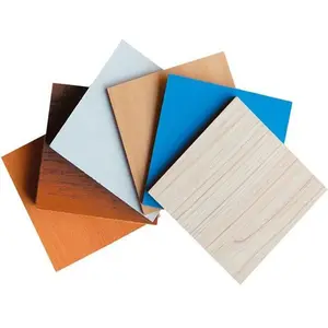 Hitam, Putih, Merah atau Biru Dll Warna Solid Melamin MDF Papan Supplier