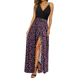 <span class=keywords><strong>Ropa</strong></span> de <span class=keywords><strong>mujer</strong></span> nueva señoras 2024 verano Maxi vestido Casual Floral cuello Halter playa trajes hawaianos boda invitado vestido elegante - Product Image 6
