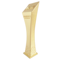 Nouveauté 2026 GO Games Trophées et Plaques de Récompense en Alliage de Zinc Doré et Résine, Souvenirs de Fée, avec Logo de la Victoire, pour les Récompenses des Performances et des Vainqueurs