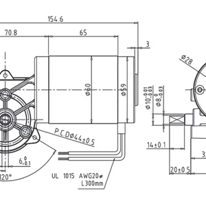Motor para Triturador de Desechos de Cocina, 60 mm, 12 V, 60 W, Motor de Corriente Continua con Engranaje Helicoidal, Alto Torque, Bajo Ruido, Personalizado OEM ODM - Product Image 4