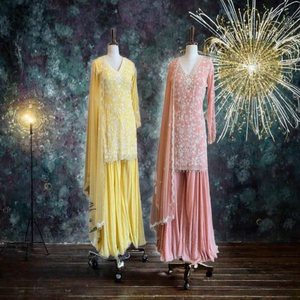 Pantalon court de fête en tricot à sequins style punk Mardi Gras Inde Pakistan, rayures vert-or, respirant, taille élastique, coupe ample pour femme - Product Image 2