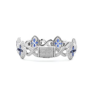 Bracelet élégant pour femme en argent sterling 925 avec chaîne à maillons en diamant, style hip-hop, réglable - TIARAS JEWELS - Product Image 5