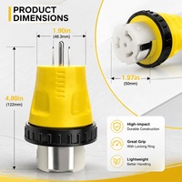 Adaptador para RV con Certificación ETL de Guankai, 5-15P SS2-50R 15A/110V 50A/110V, Enchufe Giratorio de Cobre/PVC, Modelo LP31.2ZW0.42, Generador