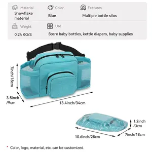 Foldable Polyester Car Hanging Diaper Storage Bag Stroller Organizer For Mummy For Nursery And Diaper Changing Baby Bags