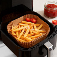 Papier sulfurisé pour friteuse à air, résistant au micro-ondes, anti-graisse, imperméable, ignifuge, résistant à la chaleur, biodégradable, super épais, en pâte de bois