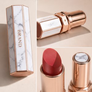 Natural Non-stick Cup <b>waterproof</b> velvet matte <b>lipstick</b> with marble pattern for Natural Look Private Label - Product Image 4