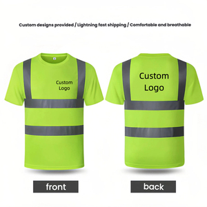 T-shirts de sécurité réfléchissants <span class=keywords><strong>haute</strong></span> <span class=keywords><strong>visibilité</strong></span> personnalisés et gilets de sécurité réfléchissants multifonctionnels, OEM avec tailles plus grandes disponibles - Product Image 5