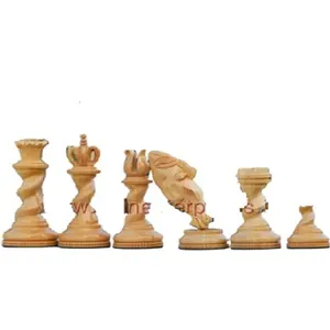 扭转象棋套装纯木象棋套装棕色彩色桌游戏不同设计象棋套装