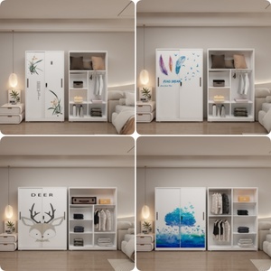 Raffinato <span class=keywords><strong>armadio</strong></span> in acciaio <span class=keywords><strong>con</strong></span> porta scorrevole sicura a <span class=keywords><strong>specchio</strong></span> e cassaforte interna per la casa - Product Image 6