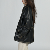 Veste en cuir véritable de luxe décontractée pour femme Jxwatcher, manches longues, imperméable, avec logo personnalisé, fermeture éclair, style motard